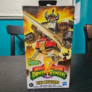 Mighty Morphin Power Rangers Dino Megazord Action Figure Hasbro 2022 Black Gold